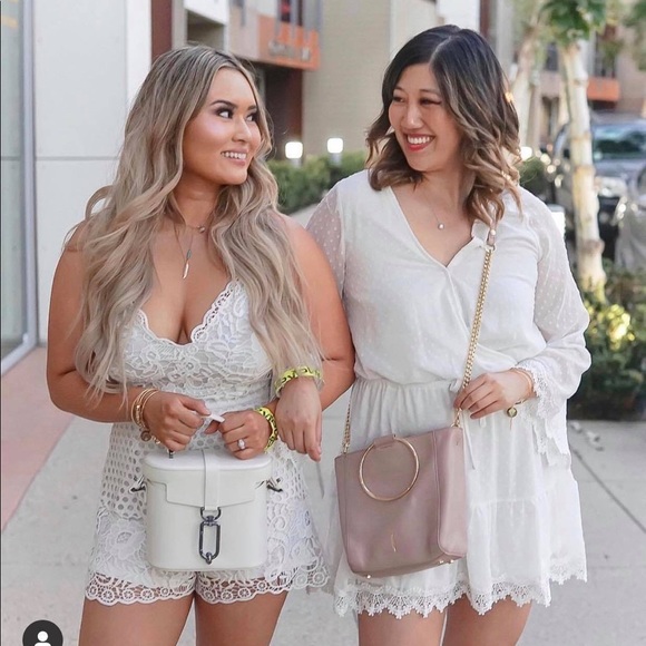 [LIKE 🆕] Showpo: White Lace Hem Dress - Picture 4 of 4